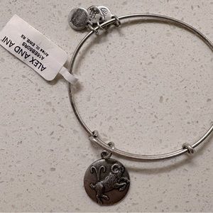 Liver Alex and Ani silver adjustable astrology Aires sign bracelet ram